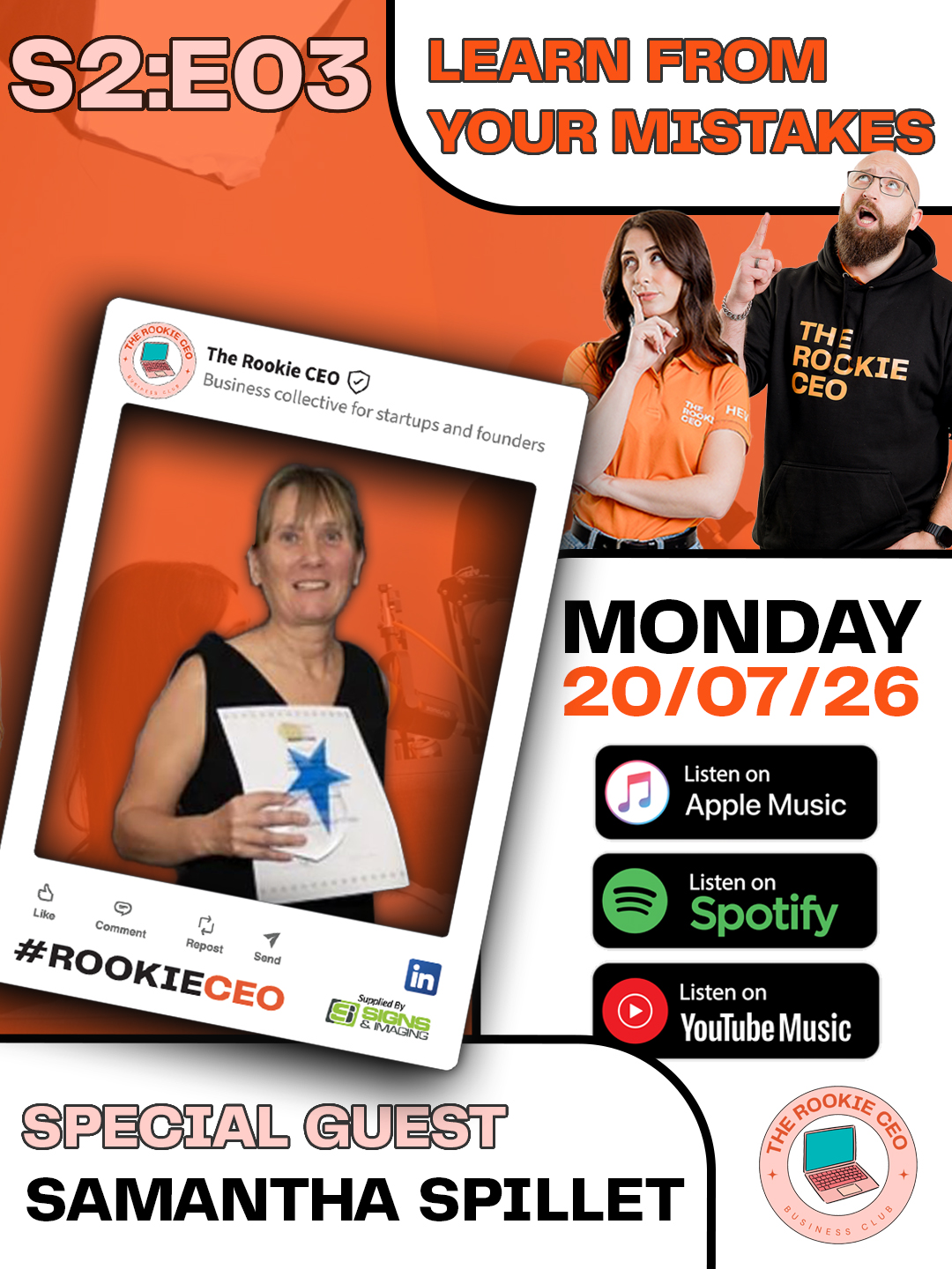 Samantha Spillett on The Rookie CEO Podcast, Season 2 Episode 3